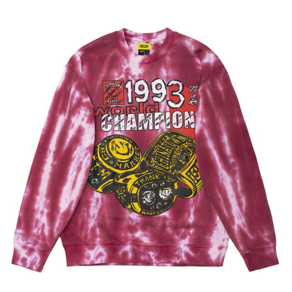 Chinatown market smiley champions 3 ring crew neck sweatshirt size men’s Medium
